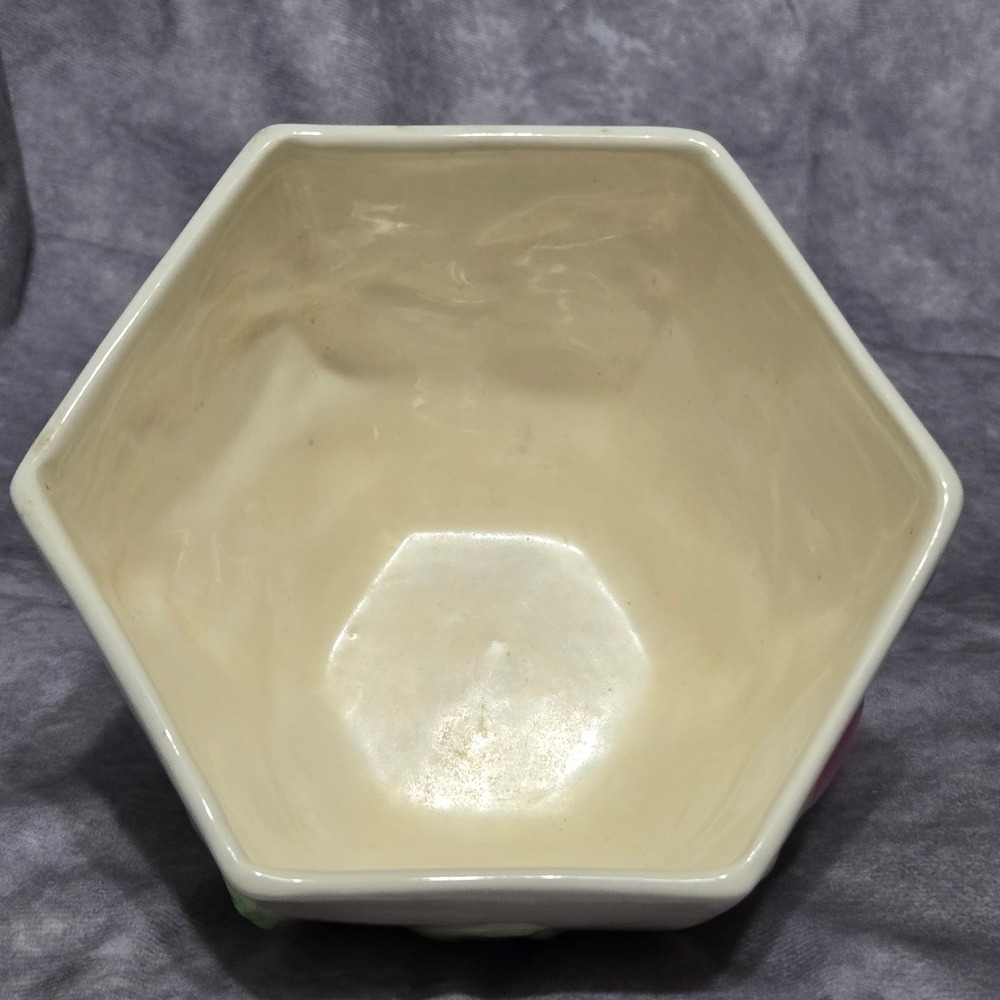 Rose Flower Pot Ceramic White Pink - Picture 6 of 6